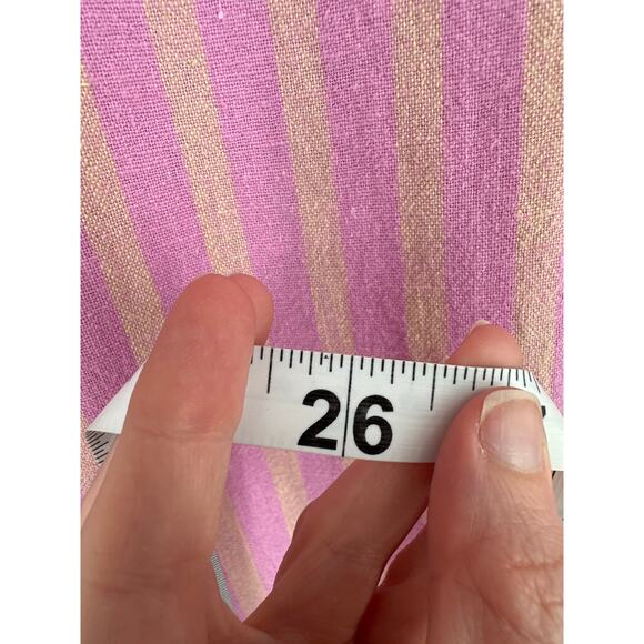 Universal Thread Top Womens XXL Pink Striped Shirt Button Linen Long Sleeve - Picture 8 of 8
